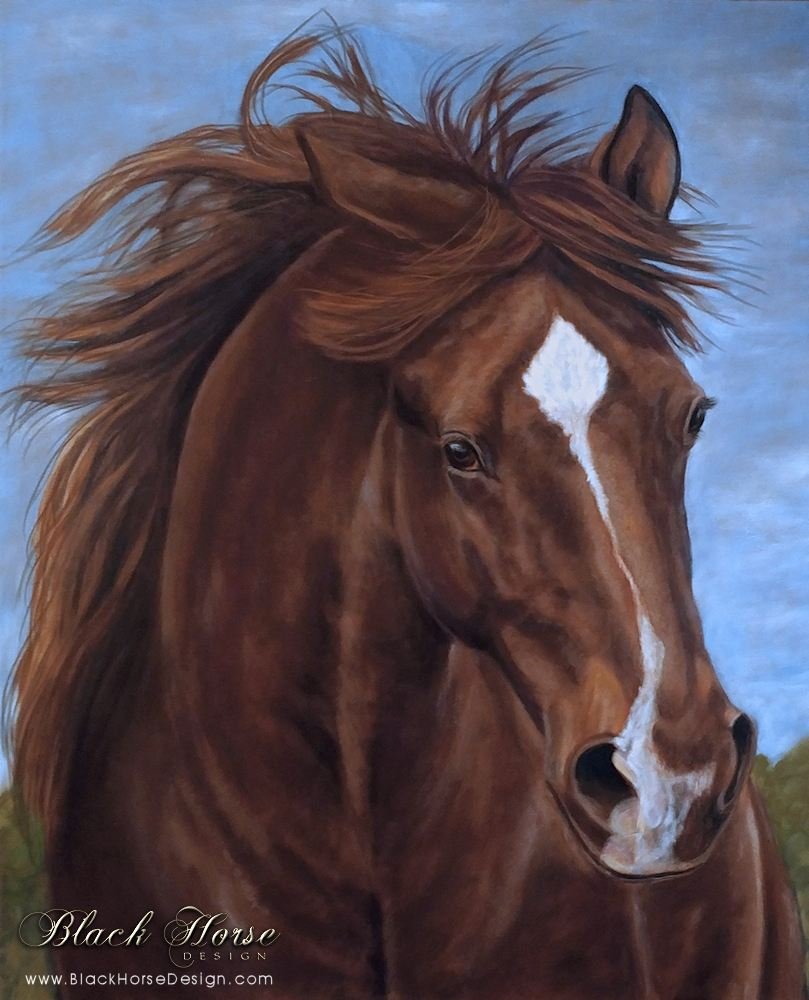 Brown Beauty - Horse Painting by Sheri Gordon