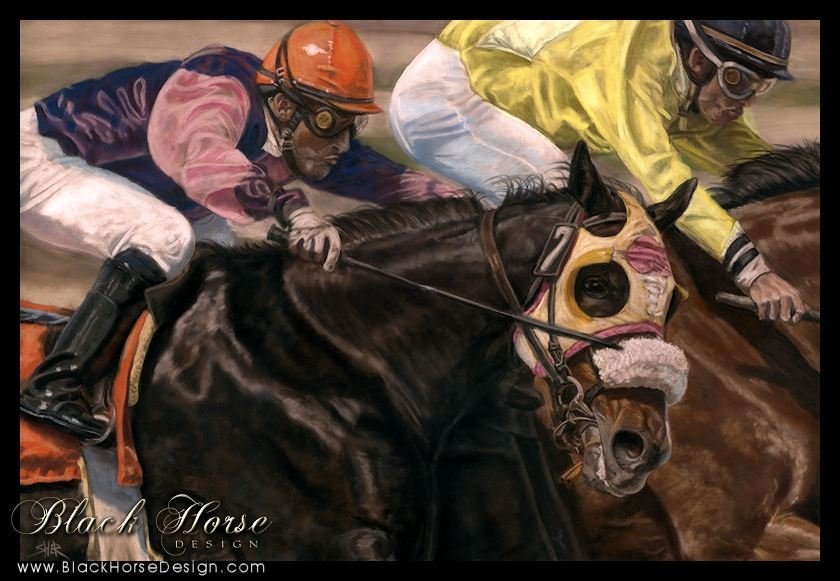 GO!!! Edmonton Northlands Racehorse Painting by Sheri Gordon