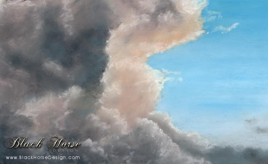 Storm Cloud Pastel Painting by Sheri Gordon