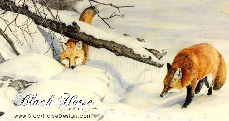 Fox Painting by Sheri Gordon