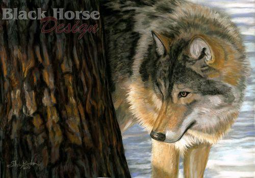 Wolf Painting by Sheri Gordon