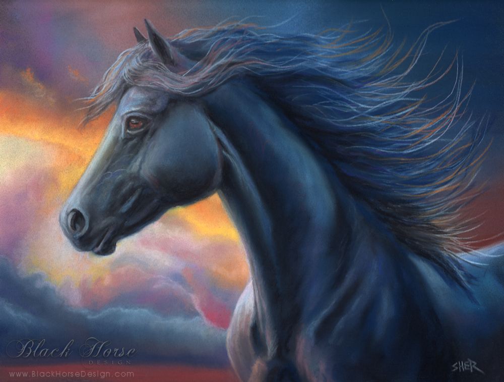 Storm Watch - Horse Painting by Sheri Gordon